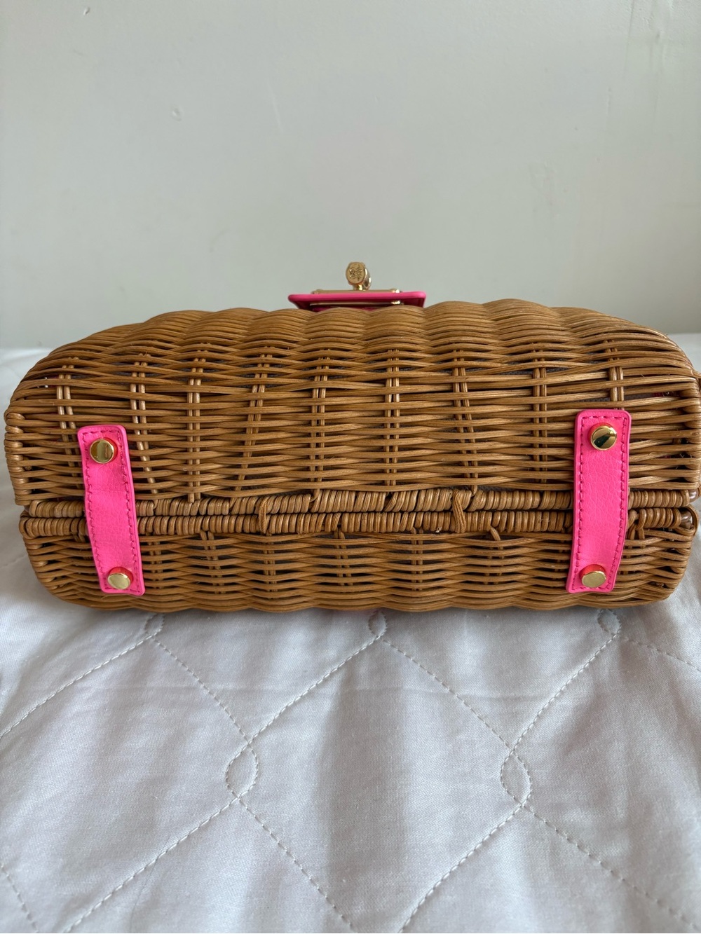 Lilly Pulitzer Leena Top Handle Wicker Bag - Picture 9 of 12